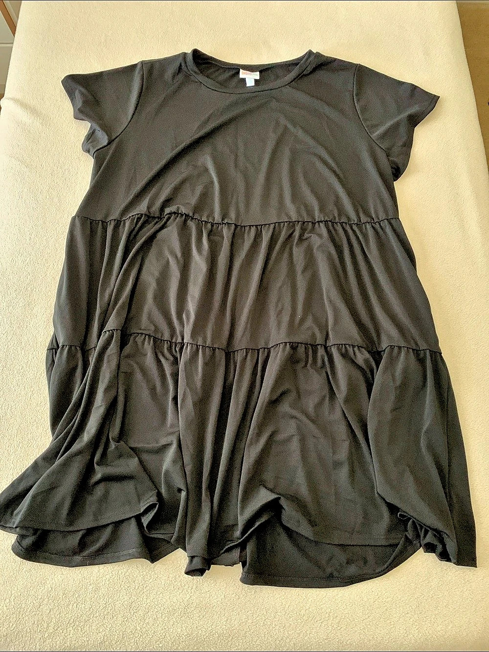 LuLaRoe Ariel Tiered Dress Black Mini Dress
